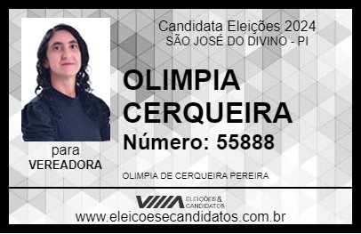 Candidato OLIMPIA CERQUEIRA 2024 - SÃO JOSÉ DO DIVINO - Eleições