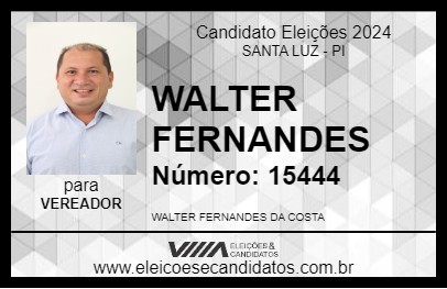 Candidato WALTER FERNANDES 2024 - SANTA LUZ - Eleições