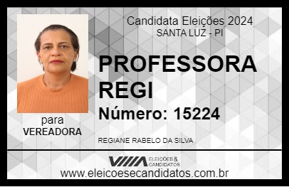 Candidato PROFESSORA REGI 2024 - SANTA LUZ - Eleições