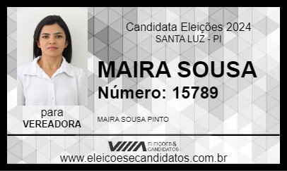 Candidato MAIRA SOUSA 2024 - SANTA LUZ - Eleições