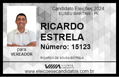 Candidato RICARDO ESTRELA 2024 - ELISEU MARTINS - Eleições