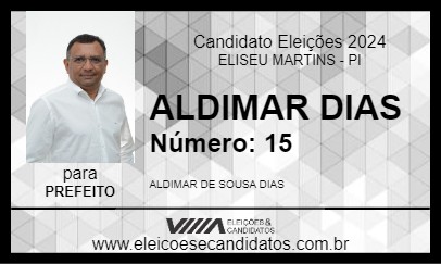 Candidato ALDIMAR DIAS 2024 - ELISEU MARTINS - Eleições