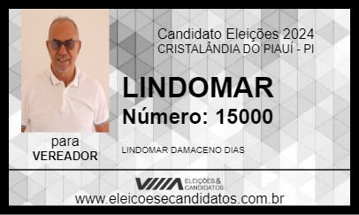 Candidato LINDOMAR 2024 - CRISTALÂNDIA DO PIAUÍ - Eleições