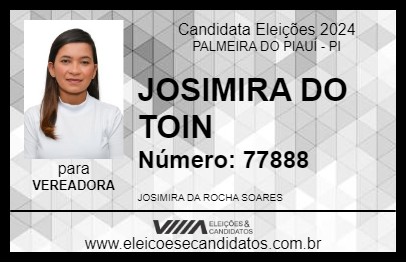 Candidato JOSIMIRA DO TOIN 2024 - PALMEIRA DO PIAUÍ - Eleições