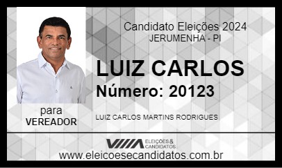 Candidato LUIZ CARLOS 2024 - JERUMENHA - Eleições