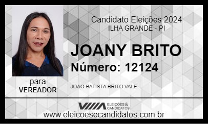 Candidato JOANY BRITO 2024 - ILHA GRANDE - Eleições