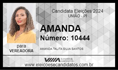 Candidato AMANDA 2024 - UNIÃO - Eleições