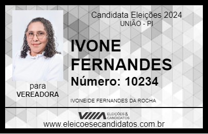 Candidato IVONE FERNANDES 2024 - UNIÃO - Eleições