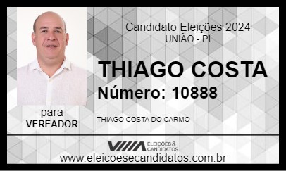 Candidato THIAGO COSTA 2024 - UNIÃO - Eleições