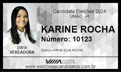 Candidato KARINE ROCHA 2024 - UNIÃO - Eleições