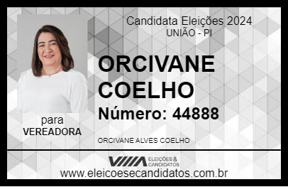 Candidato ORCIVANE COELHO 2024 - UNIÃO - Eleições