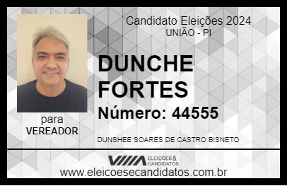 Candidato DUNCHE FORTES 2024 - UNIÃO - Eleições