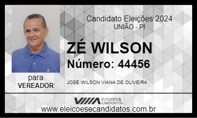 Candidato ZÉ WILSON 2024 - UNIÃO - Eleições