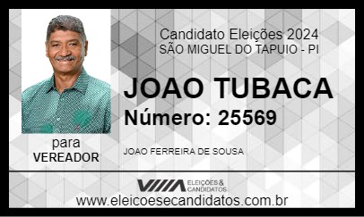 Candidato JOAO TUBACA 2024 - SÃO MIGUEL DO TAPUIO - Eleições