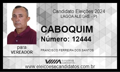 Candidato CABOQUIM 2024 - LAGOA ALEGRE - Eleições