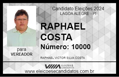 Candidato RAPHAEL COSTA 2024 - LAGOA ALEGRE - Eleições