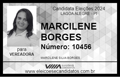 Candidato MARCILENE BORGES 2024 - LAGOA ALEGRE - Eleições