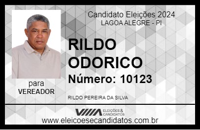 Candidato RILDO ODORICO 2024 - LAGOA ALEGRE - Eleições