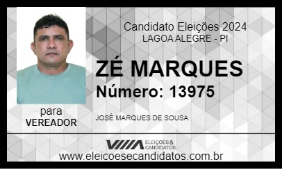 Candidato ZÉ MARQUES 2024 - LAGOA ALEGRE - Eleições