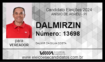 Candidato DALMIRZIN 2024 - ANÍSIO DE ABREU - Eleições