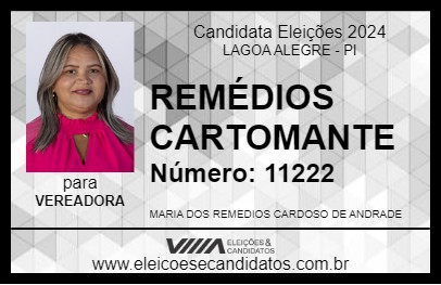 Candidato REMÉDIOS CARTOMANTE 2024 - LAGOA ALEGRE - Eleições