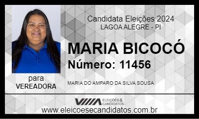 Candidato MARIA BICOCÓ 2024 - LAGOA ALEGRE - Eleições