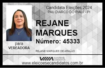 Candidato REJANE MARQUES 2024 - PAU D\ARCO DO PIAUÍ - Eleições