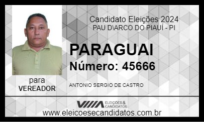 Candidato PARAGUAI 2024 - PAU D\ARCO DO PIAUÍ - Eleições