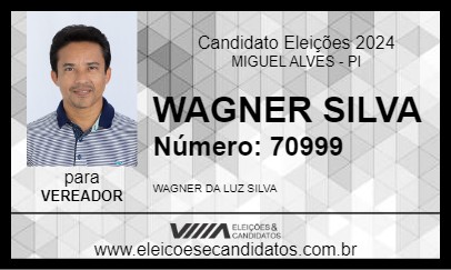 Candidato WAGNER SILVA 2024 - MIGUEL ALVES - Eleições