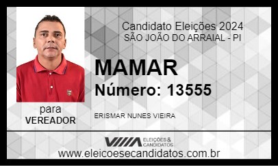 Candidato ERISMAR NUNES 2024 - SÃO JOÃO DO ARRAIAL - Eleições