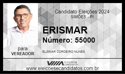 Candidato ERISMAR 2024 - SIMÕES - Eleições