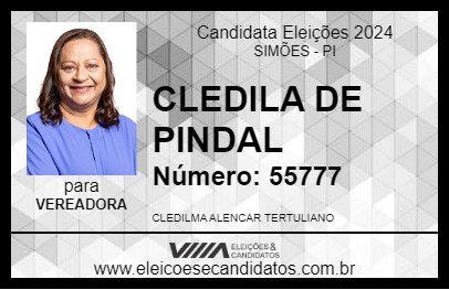 Candidato CLEDILMA DE PINDAL 2024 - SIMÕES - Eleições