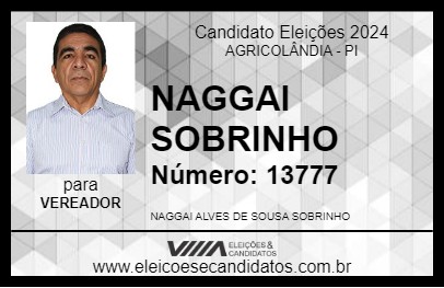 Candidato NAGGAI SOBRINHO 2024 - AGRICOLÂNDIA - Eleições