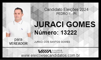 Candidato JURACI GOMES 2024 - PEDRO II - Eleições