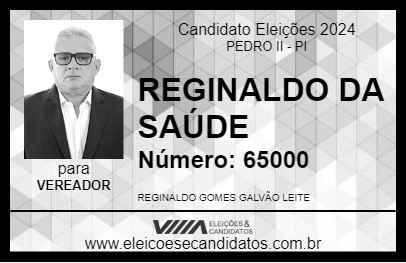 Candidato REGINALDO DA SAÚDE 2024 - PEDRO II - Eleições