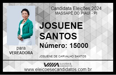 Candidato JOSUENE SANTOS 2024 - MASSAPÊ DO PIAUÍ - Eleições