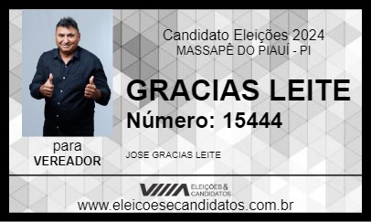 Candidato GRACIAS LEITE 2024 - MASSAPÊ DO PIAUÍ - Eleições