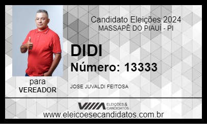 Candidato DIDI 2024 - MASSAPÊ DO PIAUÍ - Eleições