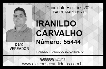 Candidato IRANILDO CARVALHO 2024 - PADRE MARCOS - Eleições