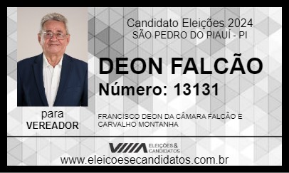 Candidato DEON FALCÃO 2024 - SÃO PEDRO DO PIAUÍ - Eleições