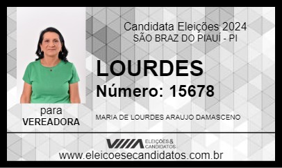 Candidato LOURDES 2024 - SÃO BRAZ DO PIAUÍ - Eleições