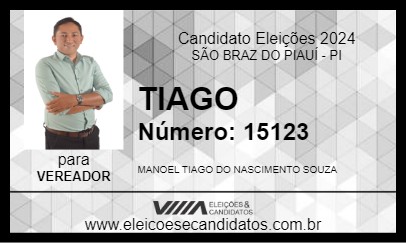 Candidato TIAGO 2024 - SÃO BRAZ DO PIAUÍ - Eleições