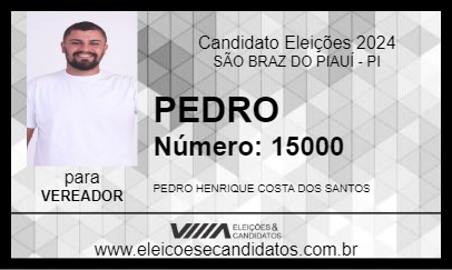 Candidato PEDRO 2024 - SÃO BRAZ DO PIAUÍ - Eleições