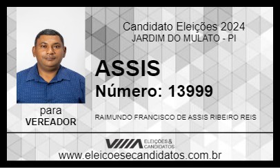 Candidato ASSIS 2024 - JARDIM DO MULATO - Eleições