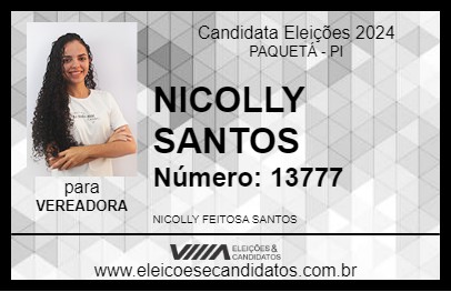 Candidato NICOLLY SANTOS 2024 - PAQUETÁ - Eleições