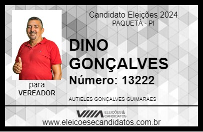 Candidato DINO GONÇALVES 2024 - PAQUETÁ - Eleições