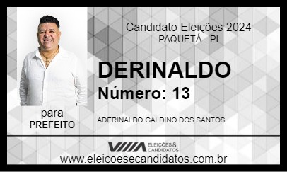 Candidato DERINALDO 2024 - PAQUETÁ - Eleições