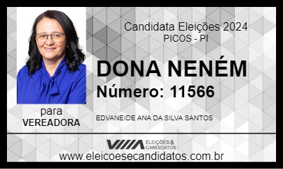 Candidato DONA NENÉM 2024 - PICOS - Eleições