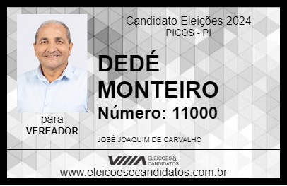 Candidato DEDÉ MONTEIRO 2024 - PICOS - Eleições