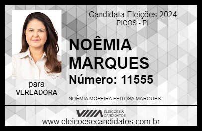 Candidato NOÊMIA MARQUES 2024 - PICOS - Eleições